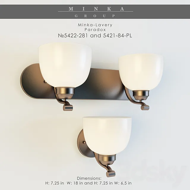 minka group_5422-281 and 5421-84-PL 3DS Max Model