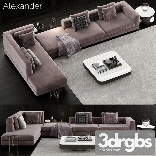 Minotti alexander sofa 2 2 3dsmax Download