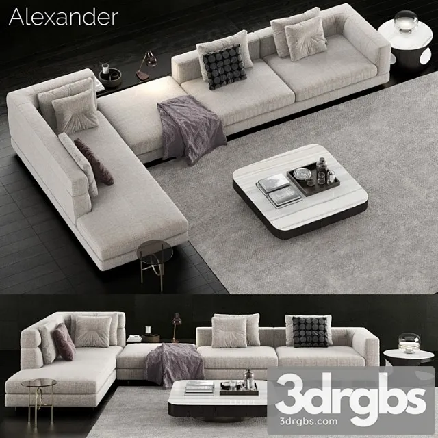 Minotti alexander sofa 2 3dsmax Download