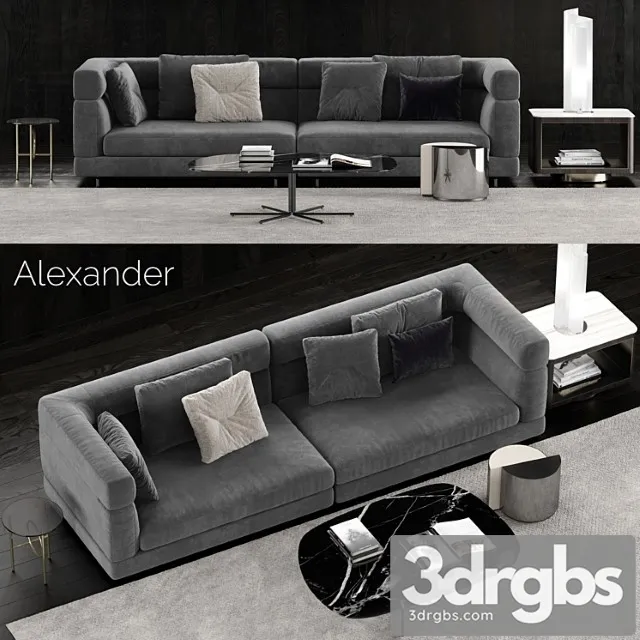 Minotti alexander sofa 3 2 3dsmax Download