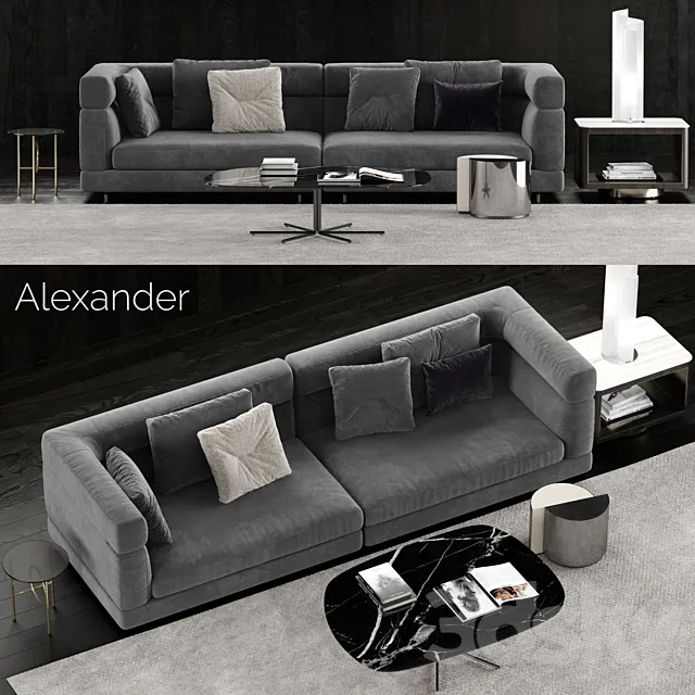 Minotti Alexander Sofa 3 3DSMax File