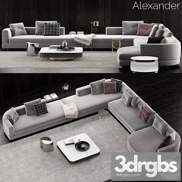 Minotti alexander sofa 4 2 3dsmax Download