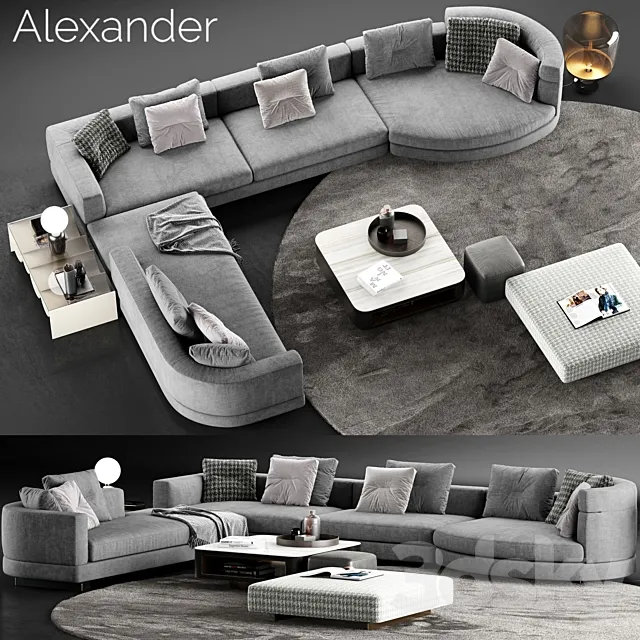 Minotti Alexander Sofa 5 3DSMax File