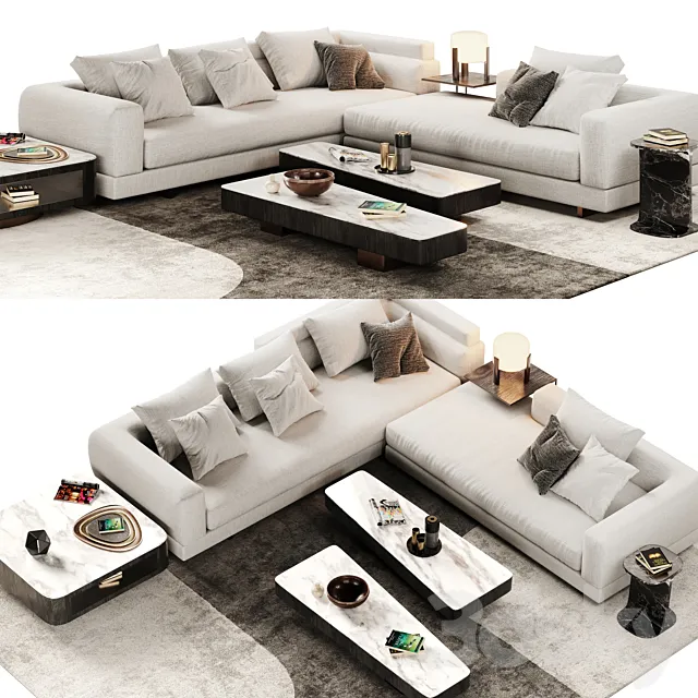 Minotti Alexander Sofa Opcion A 3ds Max