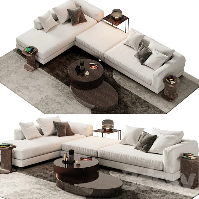 Minotti Alexander Sofa Opcion B 3DS Max Model