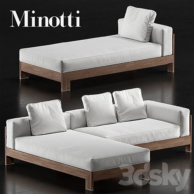 Minotti alison iroko outdoor 3DS Max Model