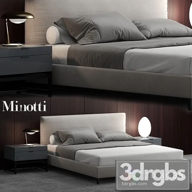 Minotti Andersen Bed 3dsmax Download