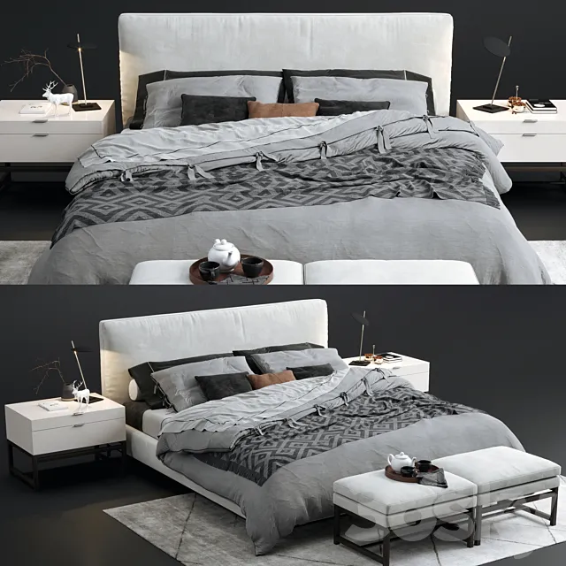 Minotti andersen bed 3DS Max Model