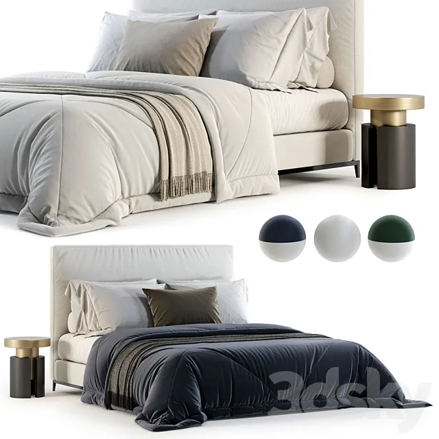 Minotti Andersen Bed No. 2 3ds Max