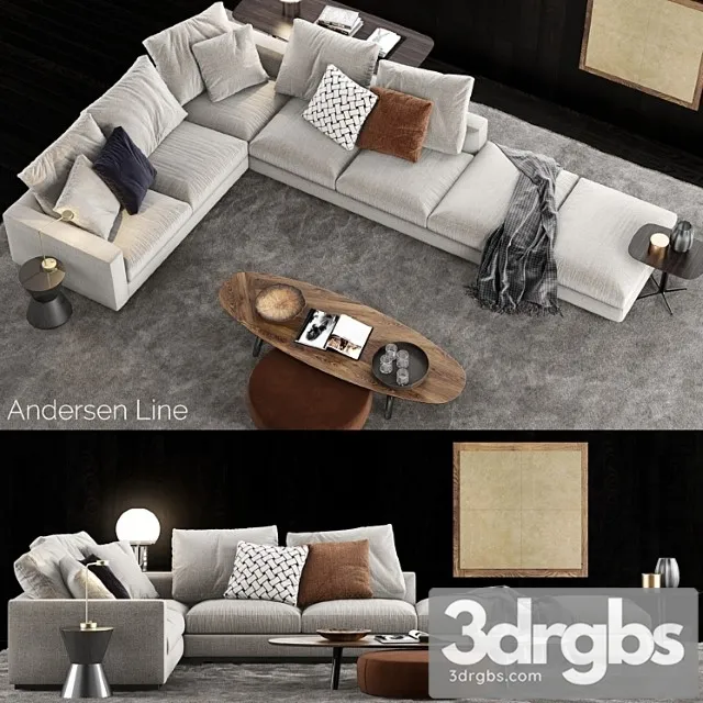Minotti andersen line sofa 1 2 3dsmax Download