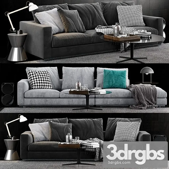 Minotti andersen line sofa 3 2 3dsmax Download