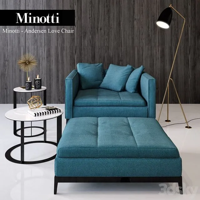 Minotti Andersen Love Chair 3dsMax Model