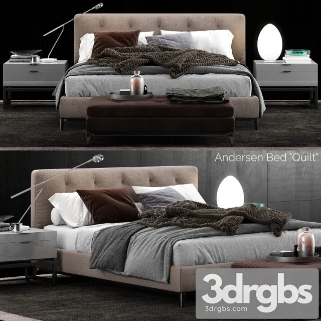 Minotti Andersen Quilt Bed 3dsmax Download