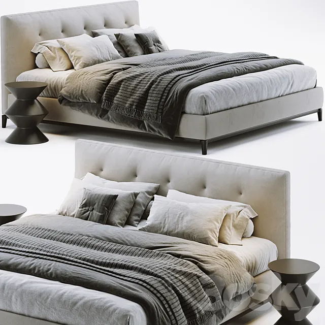 Minotti Andersen Quilt Bed 3ds Max