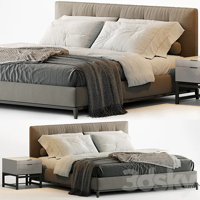 Minotti Andersen Quilt Bed 3DSMax File