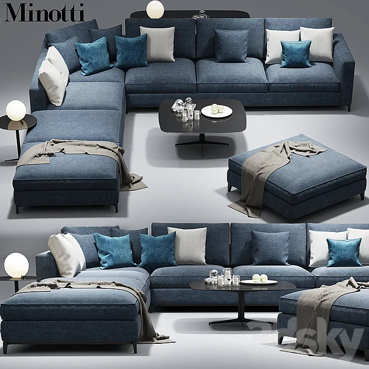Minotti Andersen sofa _CLYFFORD_Modular sofa 3DS Max