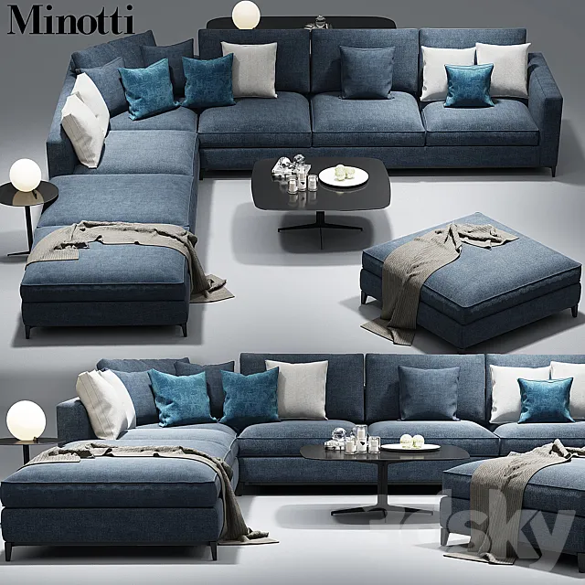 Minotti Andersen sofa _CLYFFORD_Modular sofa 3DSMax File