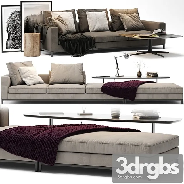 Minotti andersen sofa b 2 3dsmax Download