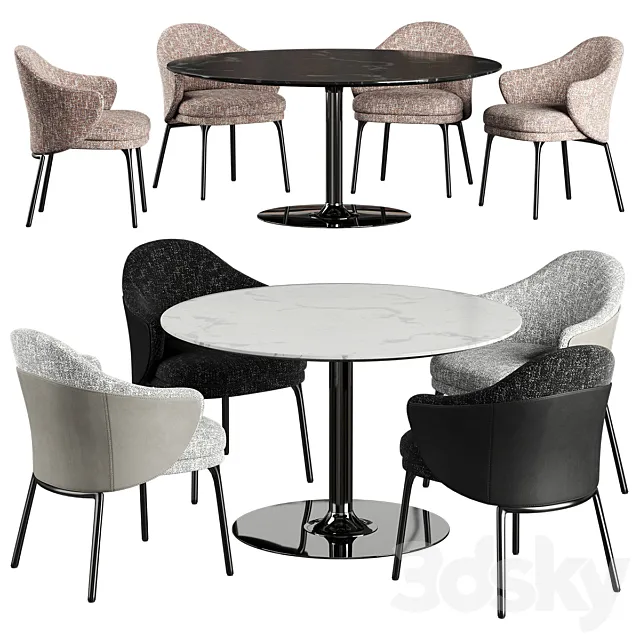 Minotti angie dining Oliver dining table 3ds Max
