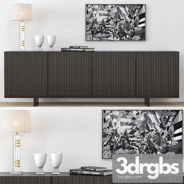Minotti aylon sideboard with accessories 2 3dsmax Download
