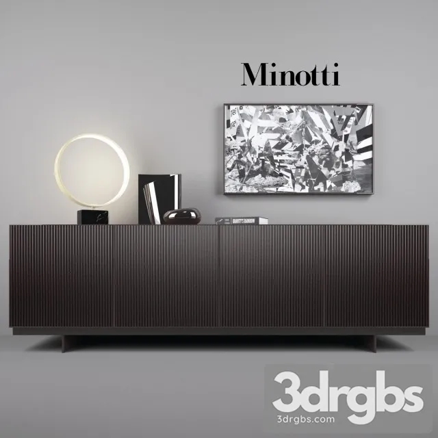 Minotti Aylon Sideboard With Accessories 3dsmax Download