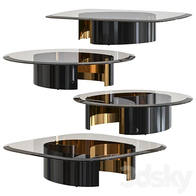 Minotti Bangle Tables Set 3DS Max Model