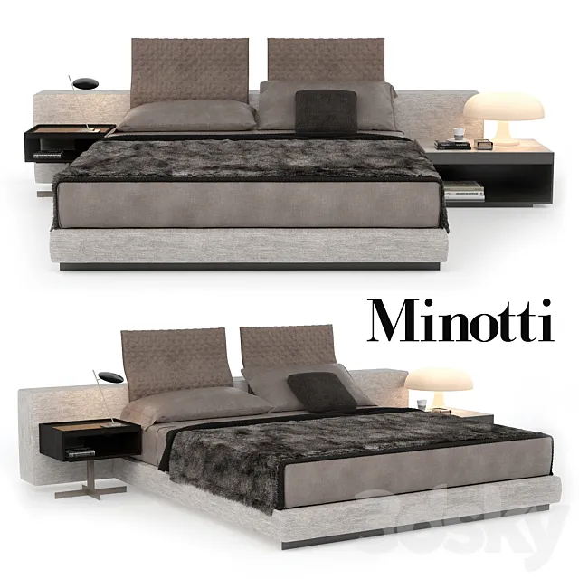 Minotti Bed Yang 3DS Max Model