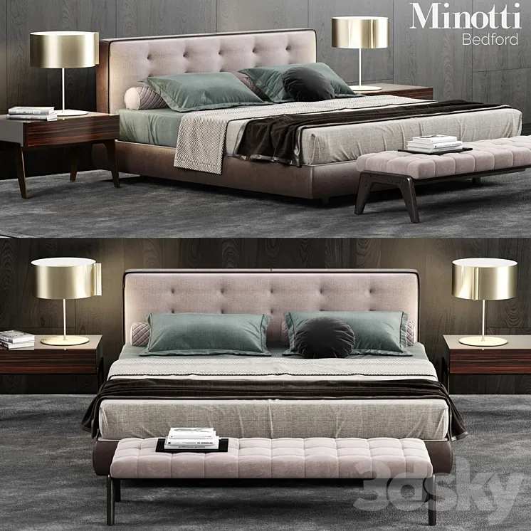 Minotti Bedford Bed 3DS Max