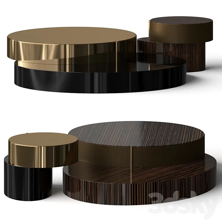 Minotti Benson Coffee Table Set 3DS Max