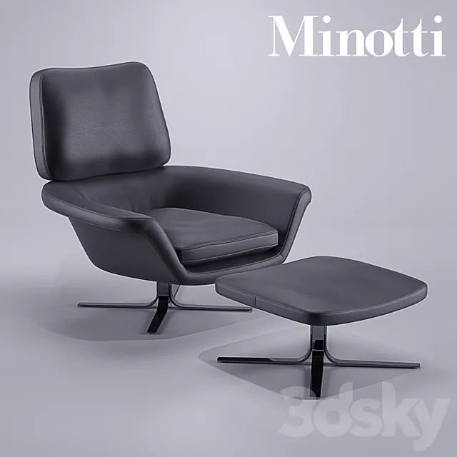 Minotti Blake Soft armchair 3ds Max