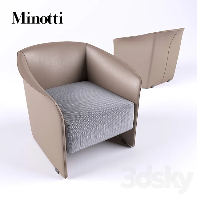 Minotti Case armchair 3ds Max