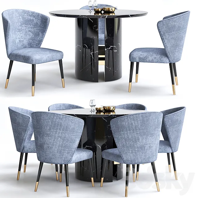 Minotti Chair and table 3DSMax File