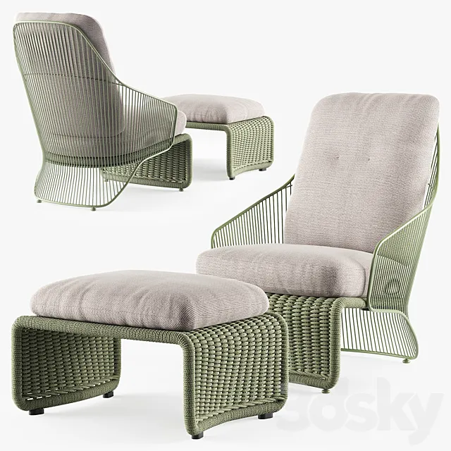 MINOTTI COLETTE outdoor armchair 3ds Max