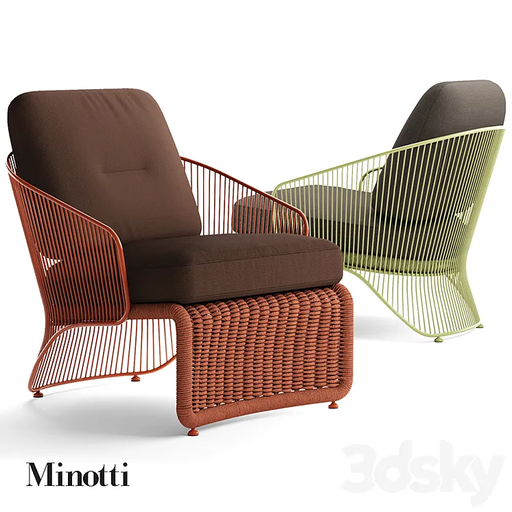 Minotti Colette Outdoor armchair 3DS Max