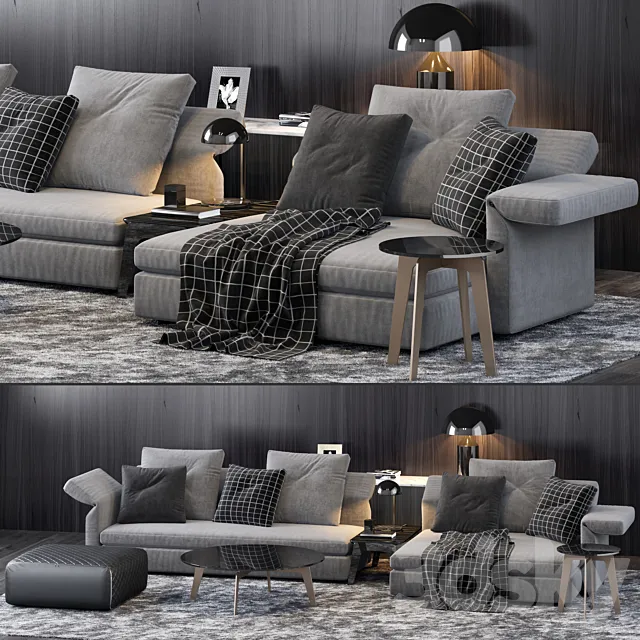 Minotti Collar Sofa 3DS Max Model