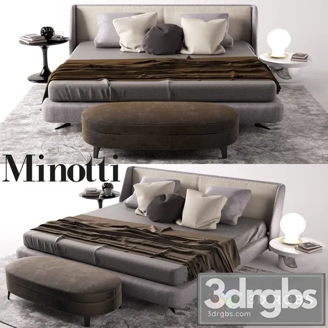 Minotti Creed Bed 02 3dsmax Download