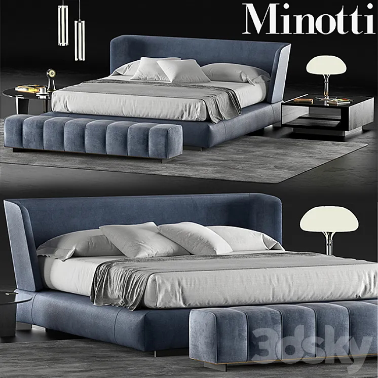 Minotti creed bed 3DS Max