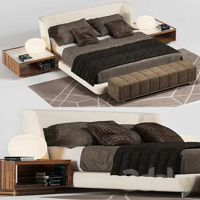 Minotti Creed Bed 3DSMax File