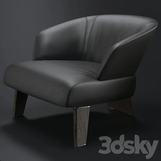 Minotti Creed Large Armchair 3DS Max Model