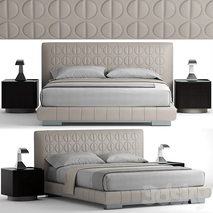 Minotti curtis bed 3DS Max