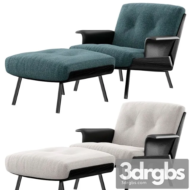 Minotti daiki fabric armchair 3dsmax Download