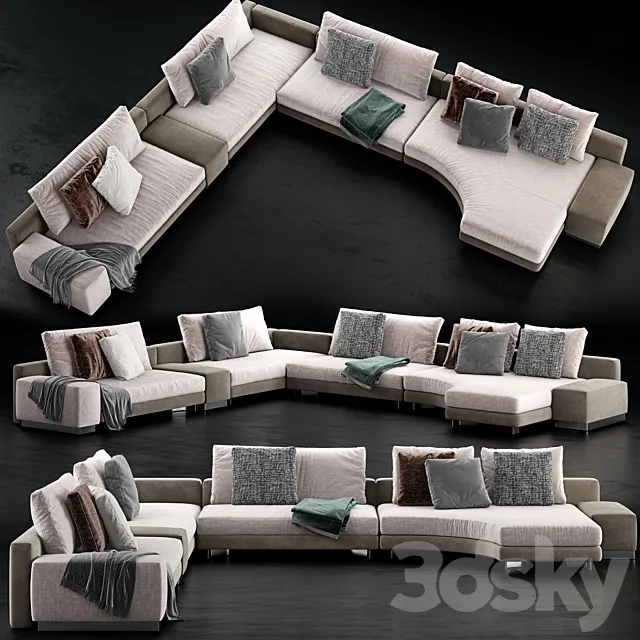 Minotti Daniels Sofa 5 3ds Max