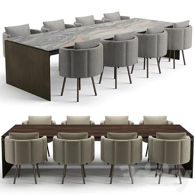 Minotti dinning set 3DSMax File