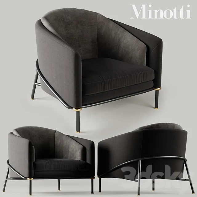 Minotti Fil noir Black 3DSMax File