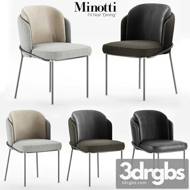 Minotti Fil Noir Dining Chair 3dsmax Download