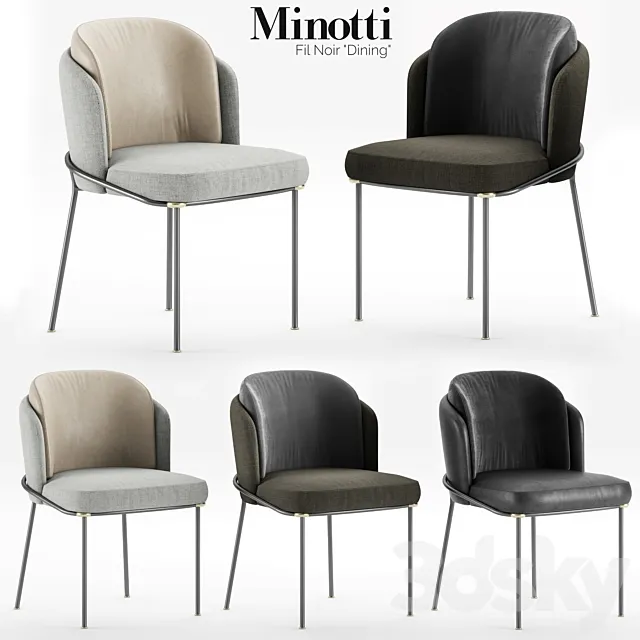 Minotti Fil Noir Dining Chair 3DSMax File