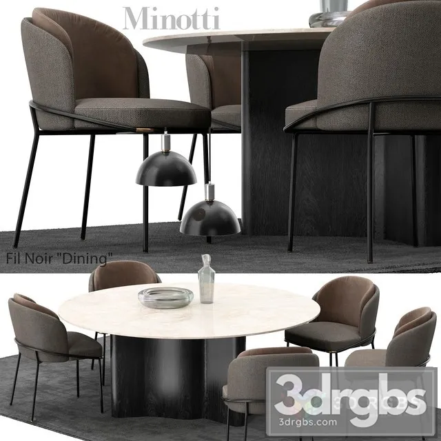 Minotti Fil Noir Set 3dsmax Download