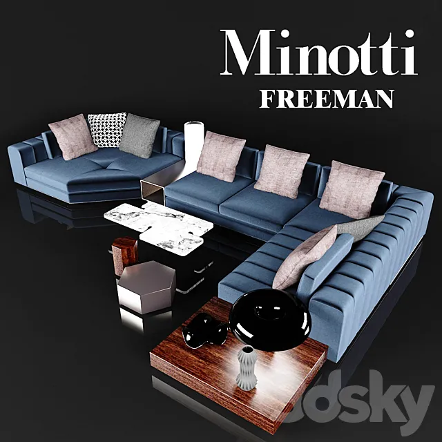 Minotti freeman 3ds Max
