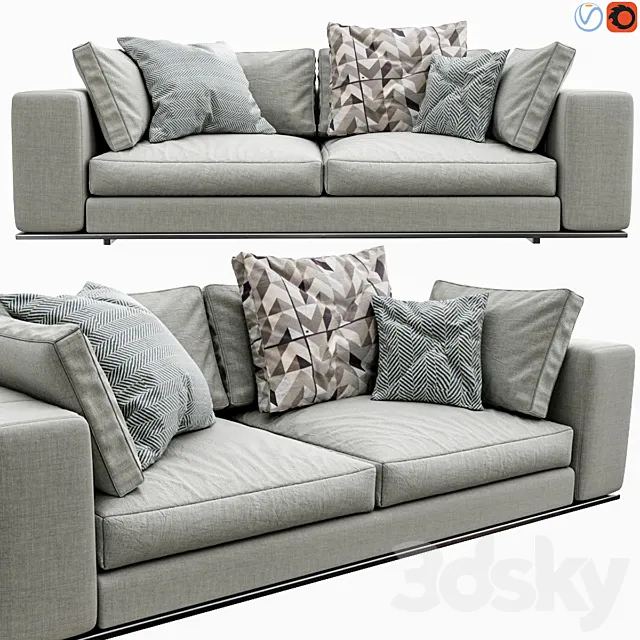 Minotti Freeman Duvet 2 3ds Max