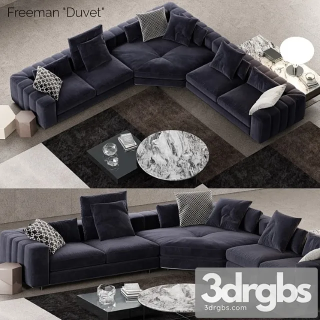 Minotti freeman duvet sofa 2 2 3dsmax Download